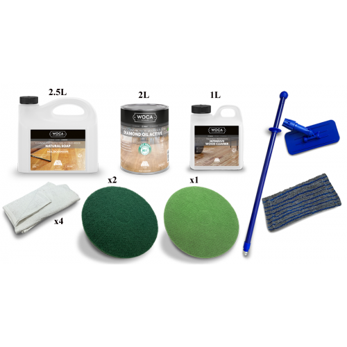 Kit Saving: DC102 (a) Element 7 V floor natural, dark, nero, work with buffing machine 0 to 20m2  (DC)